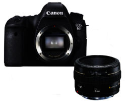 Canon EOS 6D DSLR Camera with EF 50 mm f/1.4 USM Prime Lens